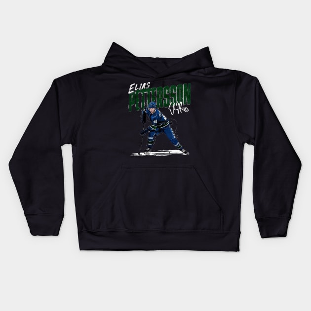 elias pettersson hockey Kids Hoodie by mazihaya pix